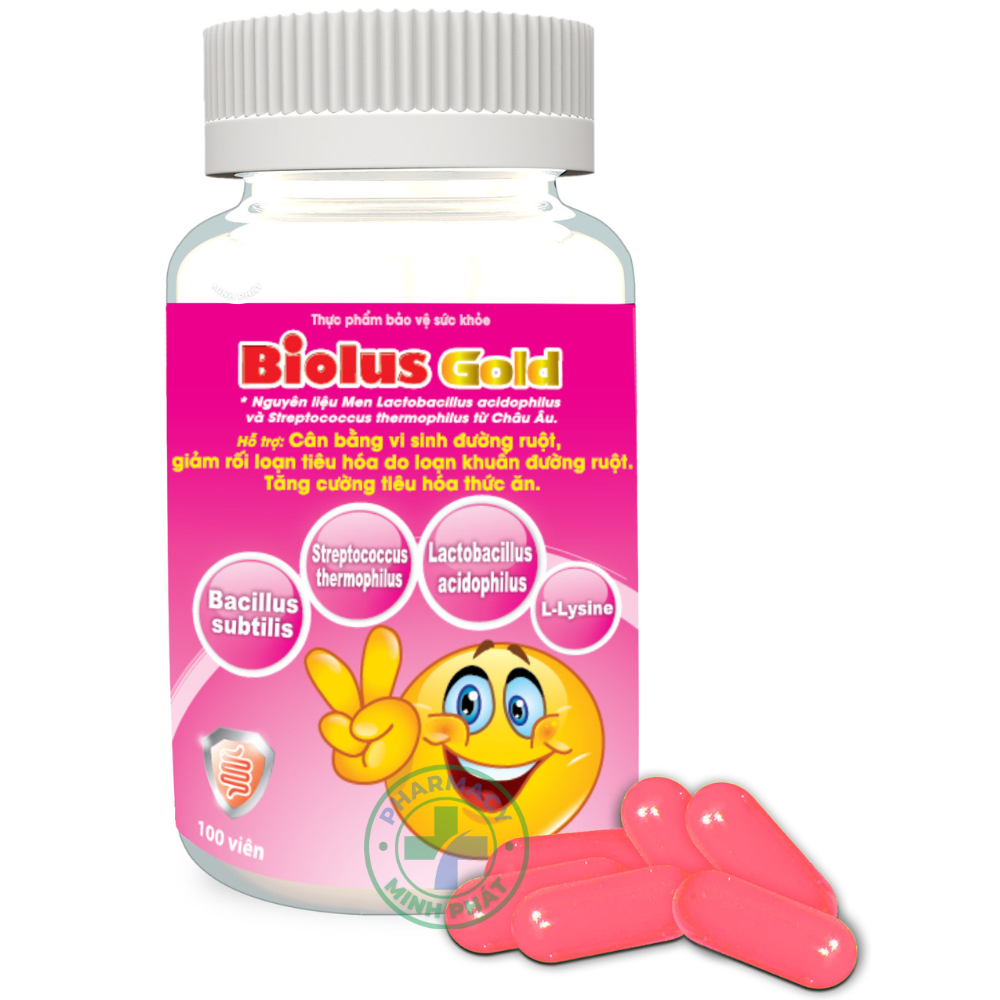 BIOLUSGOLD - Hỗ trợ cân bằng vi sinh đường ruột, giảm rối loạn tiêu